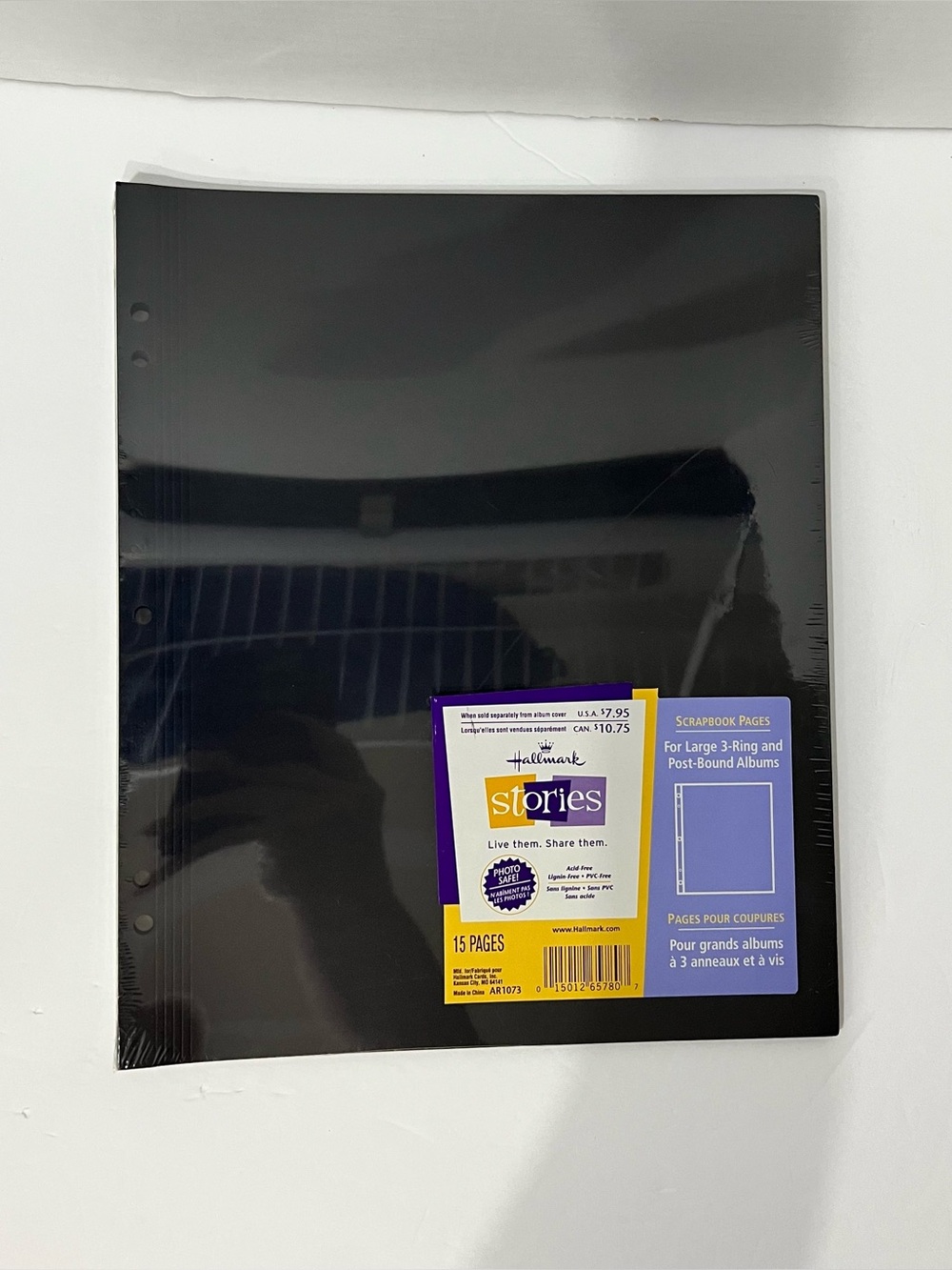 Hallmark AR1073 Scrapbook Pages Refill 15 Pages for Large 3-ring & Post Bound